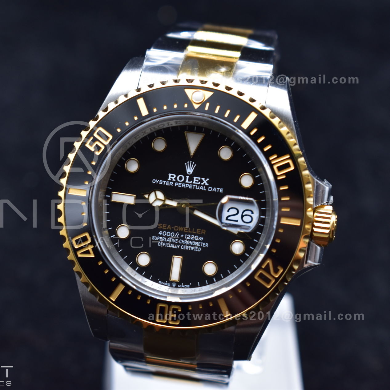 Sea-Dweller Two Tone SS/YG 126603 VSF Best Edition Black Dial on SS/YG Bracelet VS3235